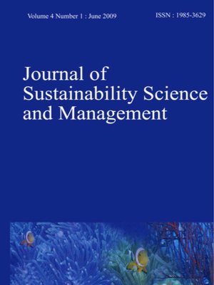 cover image of Journal of Sustainability Science and Management Volume 4, Number 1